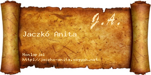 Jaczkó Anita névjegykártya